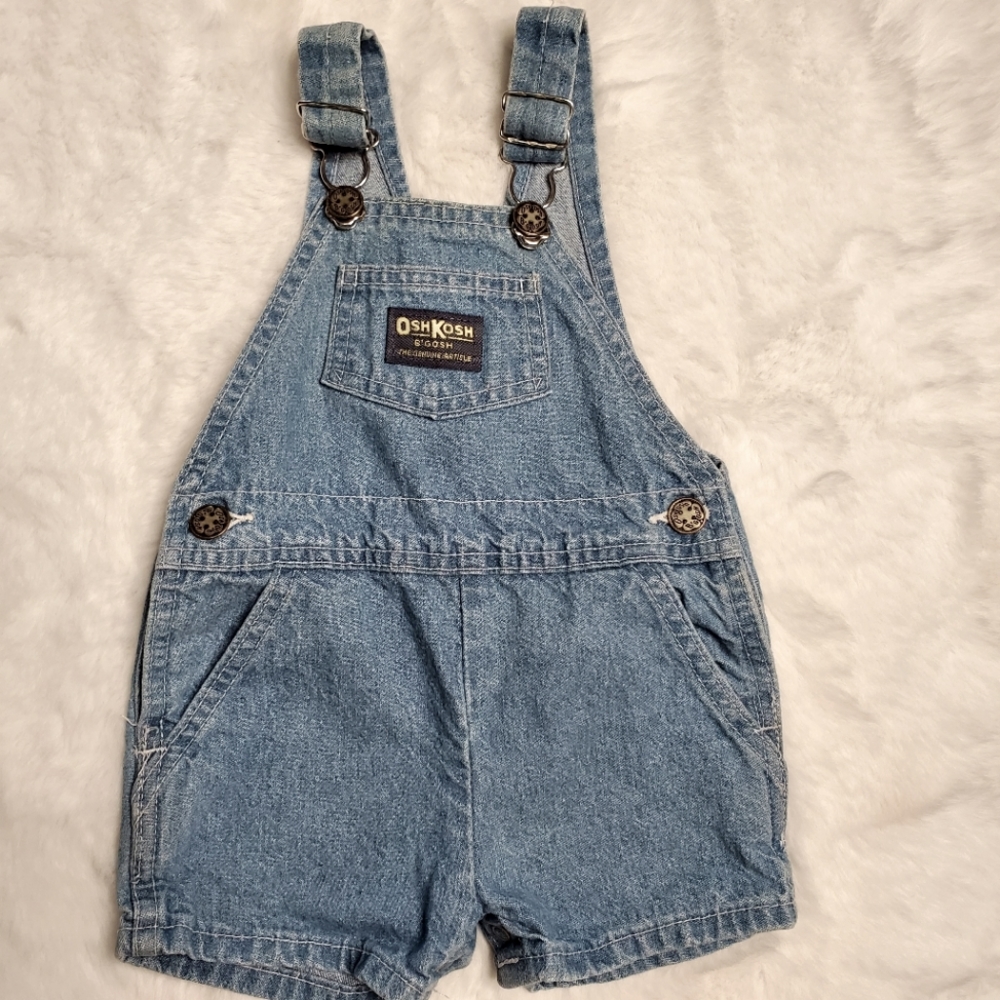 OshKosh B'Gosh Vintage  Vestback Denim Overall Romper / Jumper